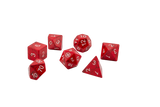 Red Howlite Gemstone Dice Set