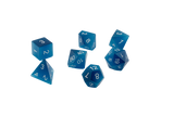 Blue Cat's Eye Gemstone Dice Set