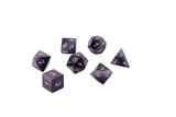 Purple Cat's Eye Gemstone Dice Set