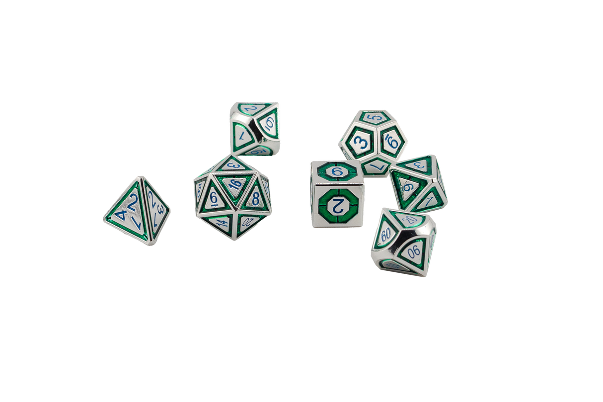 Techno Silver Dice Set