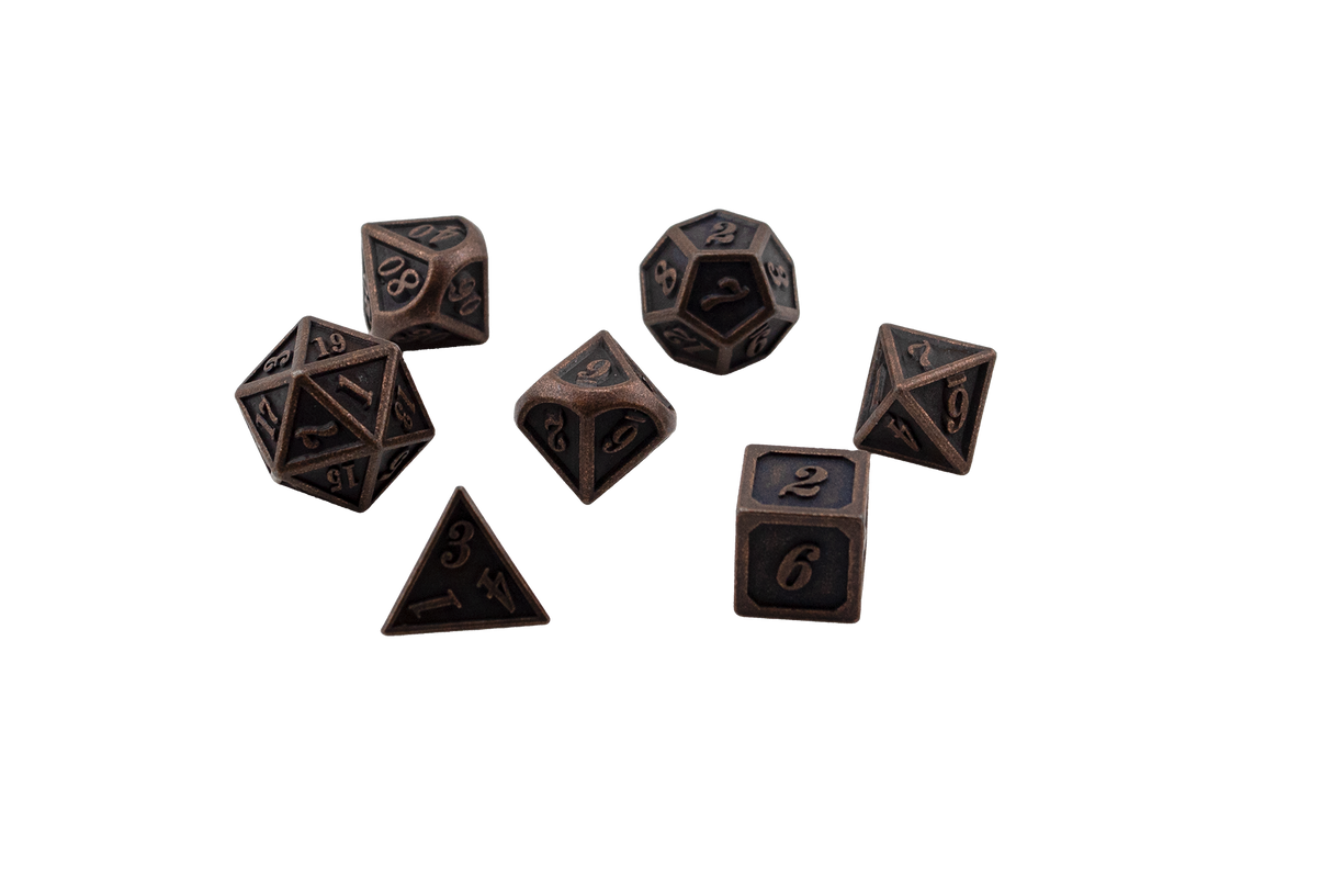 Ancient Metal Dice Set