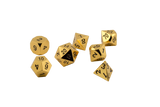 Solid Gold Metal Dice Set