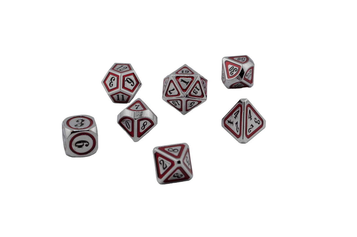 Metallic Crimson Dice Set