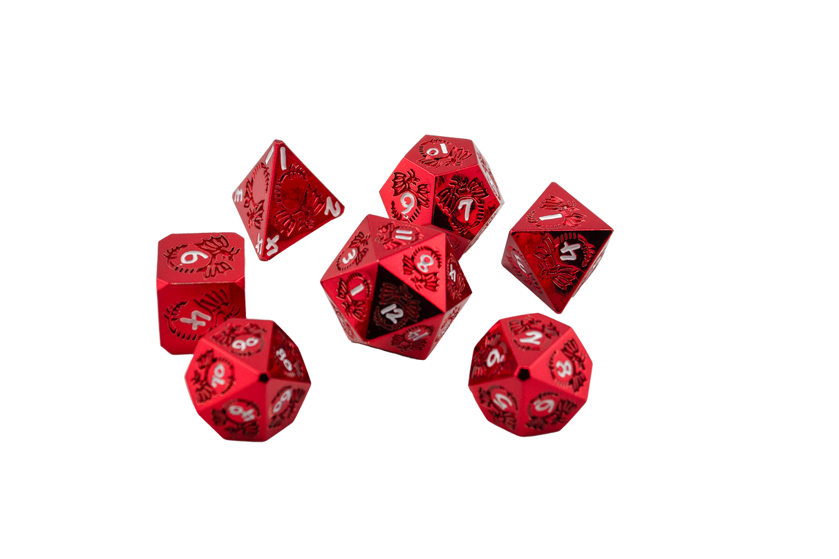 Red Dragon Engraving Dice Set