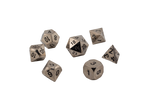 Solid Silver Metal Dice Set