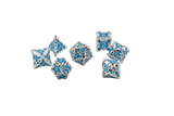 Ornamental Blue Metal Dice Set