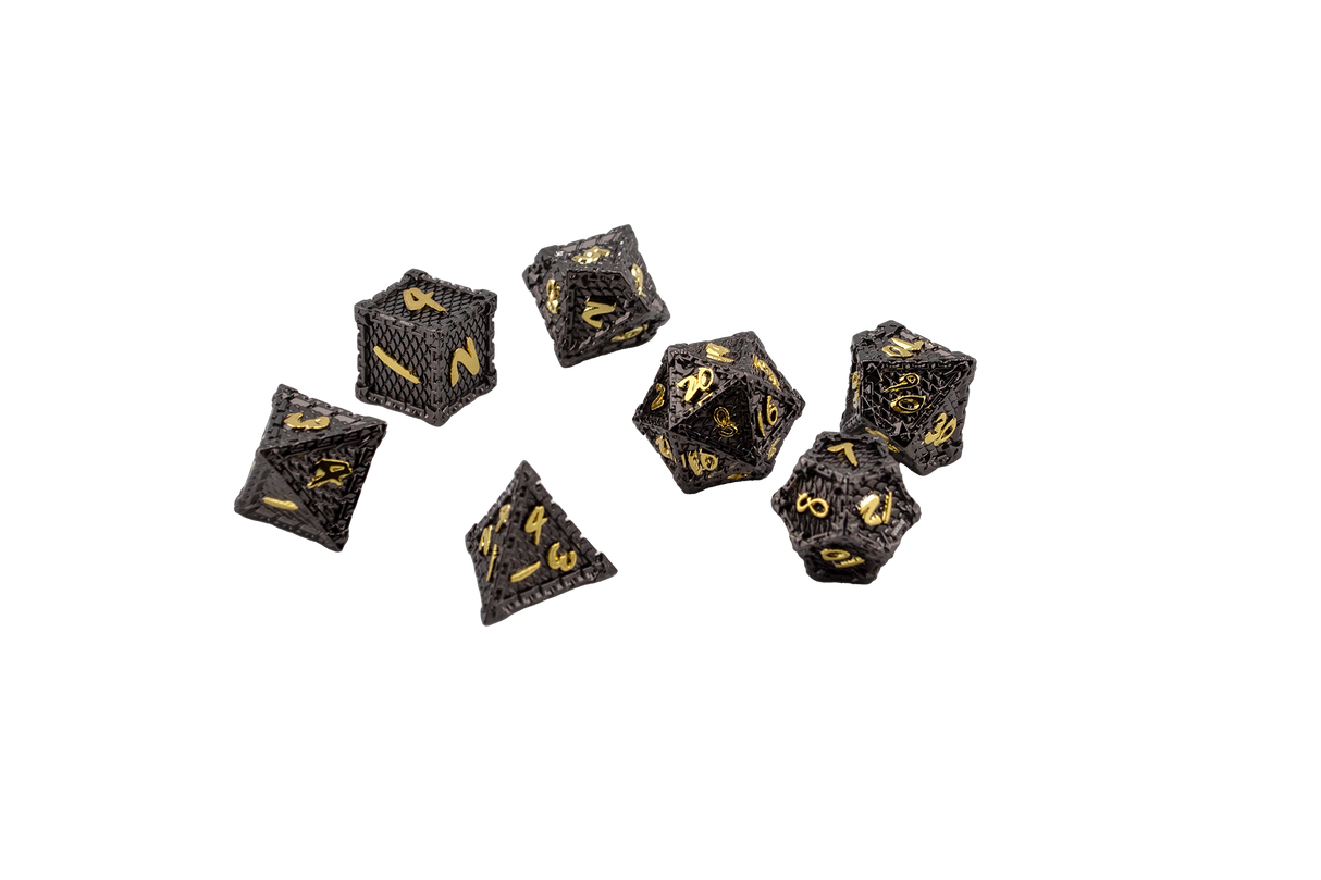 Dragon Scale Dark Grey Dice Set