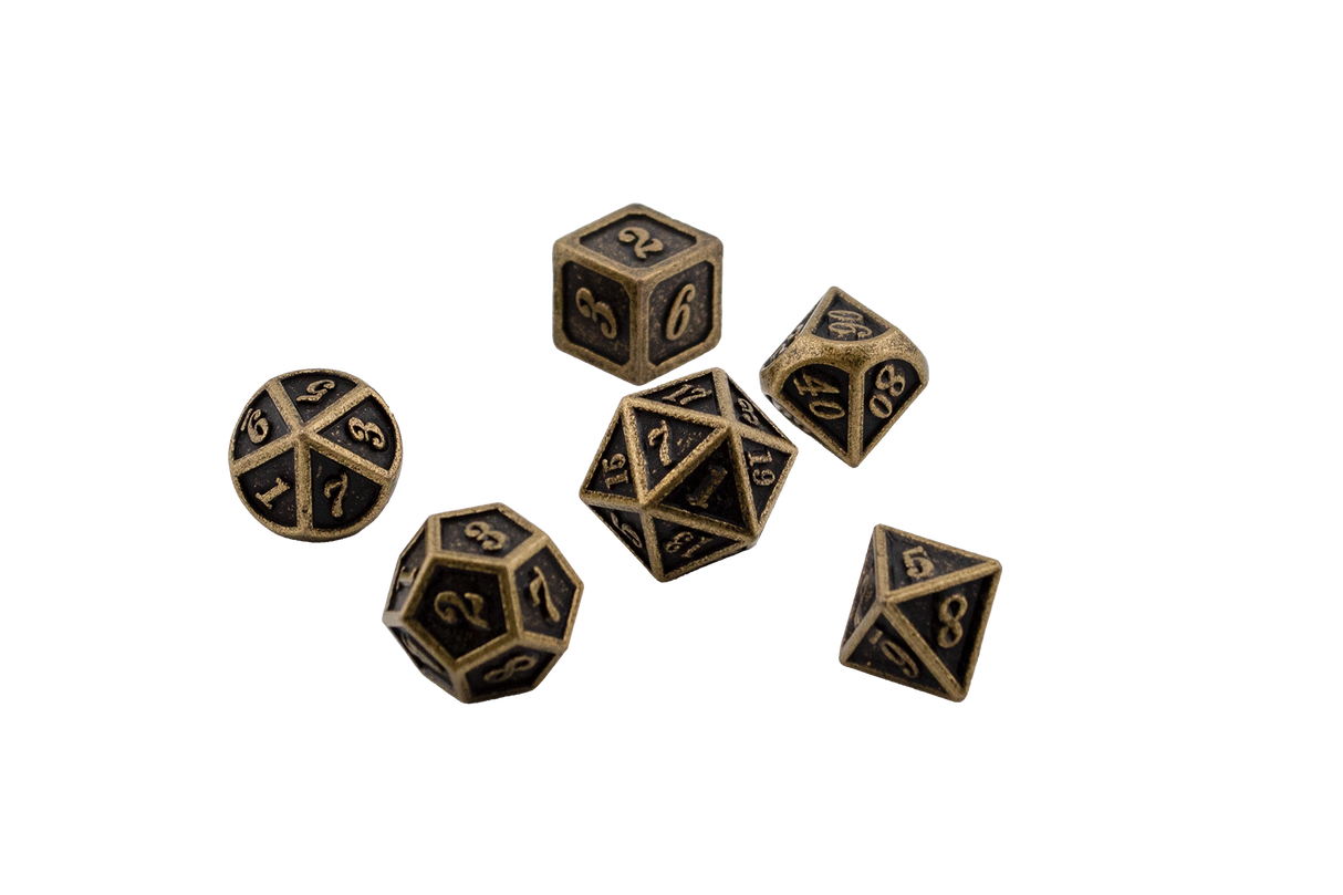 Ancient Metal Dice Set