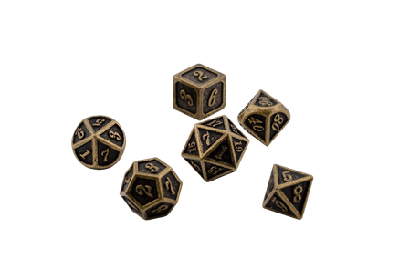 Ancient Metal Dice Set