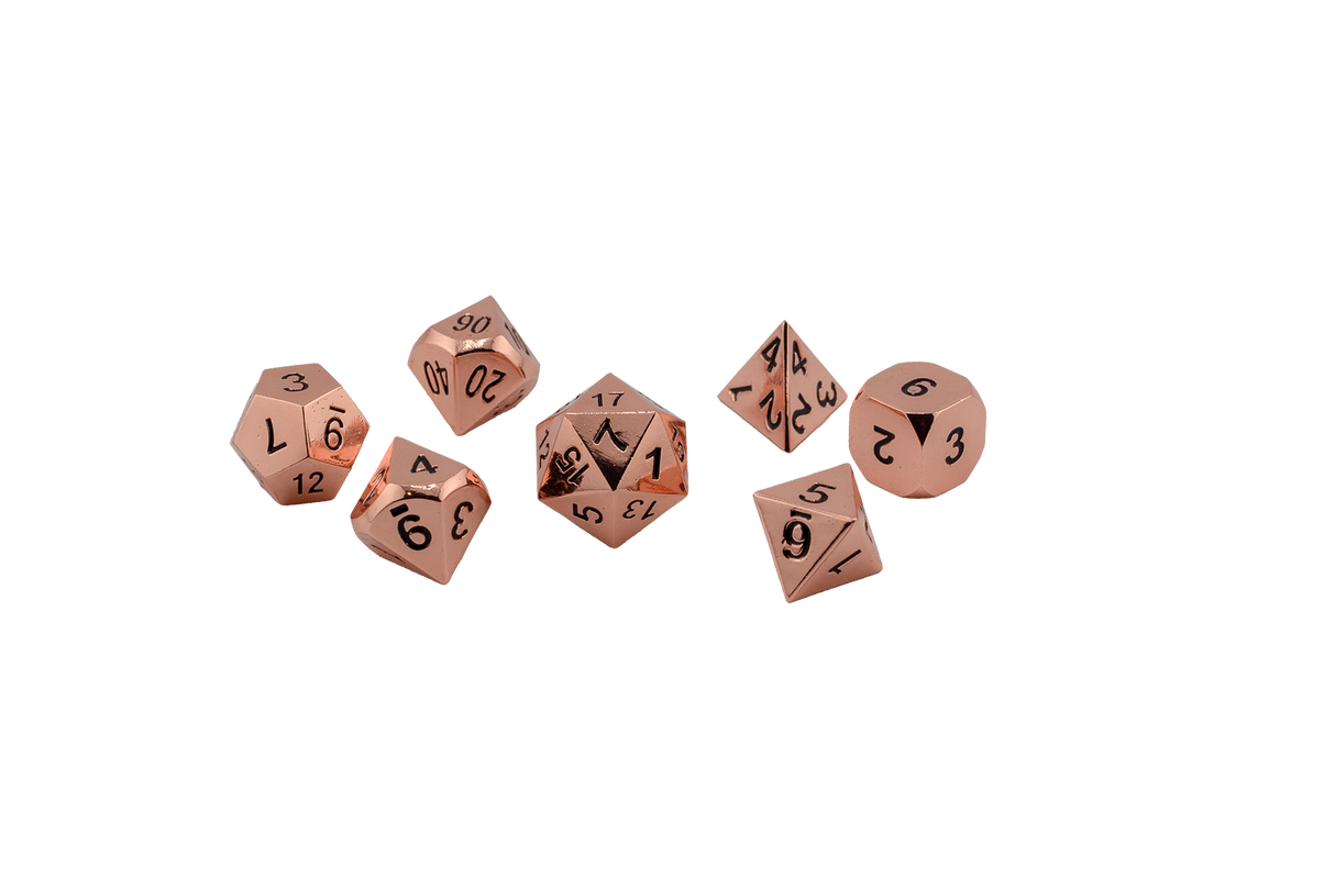 Solid Copper Metal Dice Set