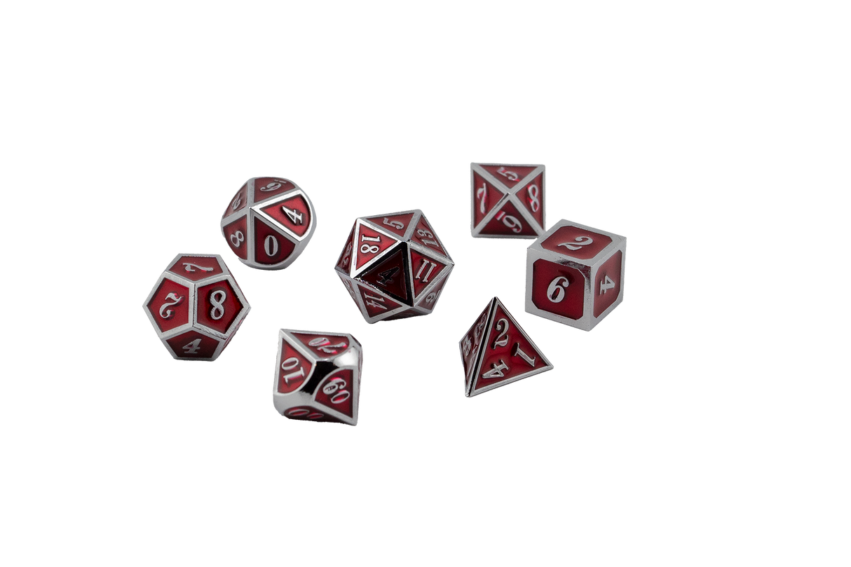 Ruby Metal Dice Set