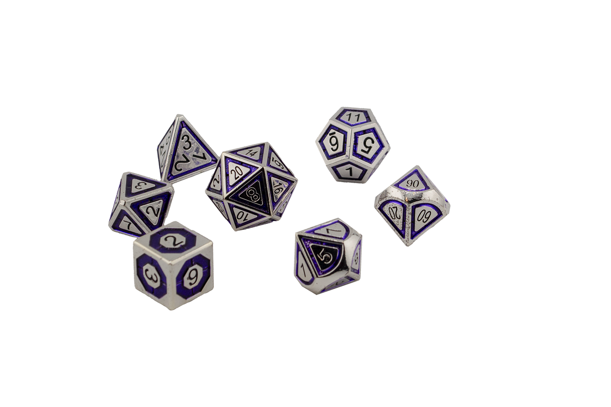 Techno Silver Dice Set