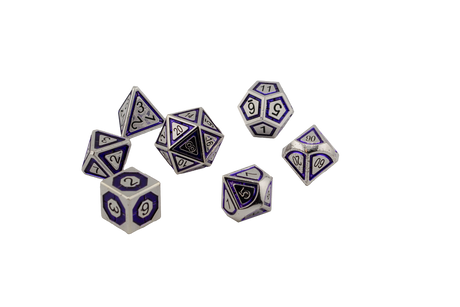 Techno Silver Dice Set